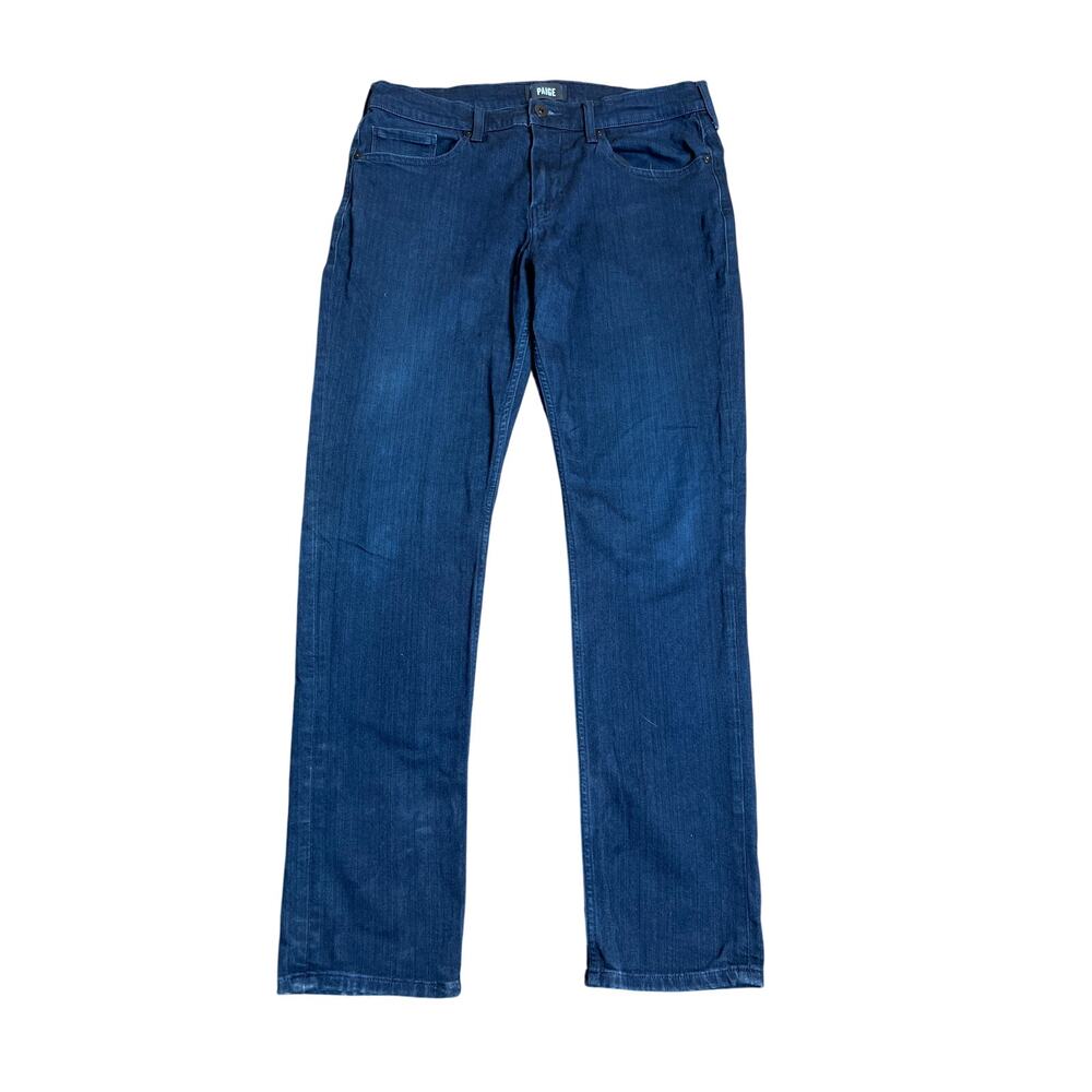 Paige Feral size 34X32.5 jeans dark wash soft comfy casual **Flaw see phot #3